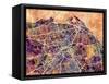 Edinburgh City Street Map-Michael Tompsett-Framed Stretched Canvas