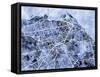 Edinburgh City Street Map-Michael Tompsett-Framed Stretched Canvas