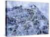 Edinburgh City Street Map-Michael Tompsett-Stretched Canvas