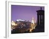 Edinburgh Cityscape at Dusk Looking Towards Edinburgh Castle, Edinburgh, Lothian, Scotland, Uk-Amanda Hall-Framed Photographic Print