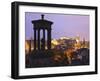 Edinburgh Cityscape at Dusk Looking Towards Edinburgh Castle, Edinburgh, Lothian, Scotland, Uk-Amanda Hall-Framed Photographic Print