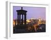 Edinburgh Cityscape at Dusk Looking Towards Edinburgh Castle, Edinburgh, Lothian, Scotland, Uk-Amanda Hall-Framed Photographic Print