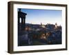 Edinburgh Cityscape at Dusk Towards Edinburgh Castle, Edinburgh, Lothian, Scotland, Uk-Amanda Hall-Framed Photographic Print