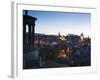 Edinburgh Cityscape at Dusk Towards Edinburgh Castle, Edinburgh, Lothian, Scotland, Uk-Amanda Hall-Framed Photographic Print