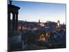 Edinburgh Cityscape at Dusk Towards Edinburgh Castle, Edinburgh, Lothian, Scotland, Uk-Amanda Hall-Mounted Photographic Print