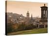 Edinburgh Cityscape From Calton Hill, Edinburgh, Lothian, Scotland, Uk-Amanda Hall-Stretched Canvas