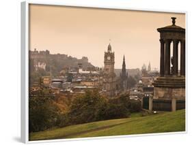 Edinburgh Cityscape From Calton Hill, Edinburgh, Lothian, Scotland, Uk-Amanda Hall-Framed Photographic Print