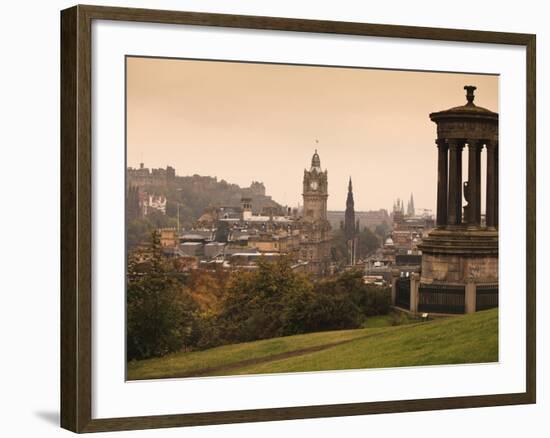 Edinburgh Cityscape From Calton Hill, Edinburgh, Lothian, Scotland, Uk-Amanda Hall-Framed Photographic Print