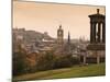 Edinburgh Cityscape From Calton Hill, Edinburgh, Lothian, Scotland, Uk-Amanda Hall-Mounted Photographic Print