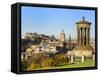 Edinburgh Cityscape from Calton Hill, Edinburgh, Lothian, Scotland-Chris Hepburn-Framed Stretched Canvas