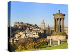 Edinburgh Cityscape from Calton Hill, Edinburgh, Lothian, Scotland-Chris Hepburn-Stretched Canvas