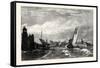 Edinburgh: Entrance to Leith Harbour 1826-null-Framed Stretched Canvas