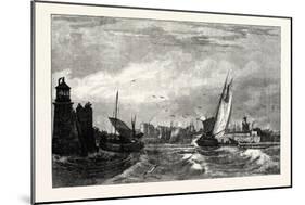 Edinburgh: Entrance to Leith Harbour 1826-null-Mounted Giclee Print