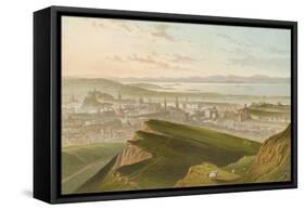 Edinburgh from Arthur's Seat-English School-Framed Stretched Canvas