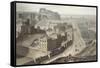 Edinburgh, from Calton Hill, from "A Voyage Around Great Britain Undertaken Between 1814 and 1825"-Thomas & William Daniell-Framed Stretched Canvas