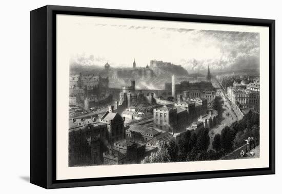 Edinburgh from Calton Hill, Scotland, UK-null-Framed Stretched Canvas