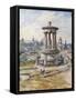 Edinburgh from Calton Hill-John Fulleylove-Framed Stretched Canvas