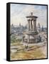 Edinburgh from Calton Hill-John Fulleylove-Framed Stretched Canvas