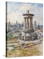 Edinburgh from Calton Hill-John Fulleylove-Stretched Canvas