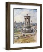 Edinburgh from Calton Hill-John Fulleylove-Framed Giclee Print