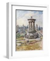 Edinburgh from Calton Hill-John Fulleylove-Framed Giclee Print