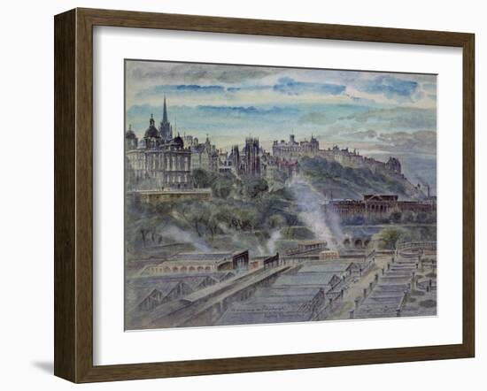 Edinburgh from Near St. Anthony's Chapel on the Northwest Shoulder of Arthur's Seat-John Gendall-Framed Giclee Print