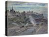 Edinburgh from Near St. Anthony's Chapel on the Northwest Shoulder of Arthur's Seat-John Gendall-Stretched Canvas