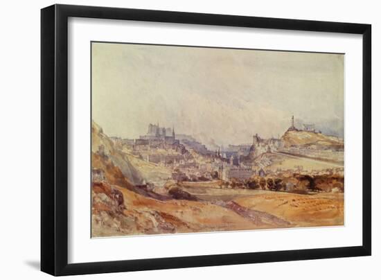 Edinburgh from Salisbury Crags, 1843 (Pencil & W/C on Paper)-William Callow-Framed Giclee Print