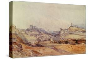 Edinburgh from Salisbury Crags, 1843 (Pencil & W/C on Paper)-William Callow-Stretched Canvas