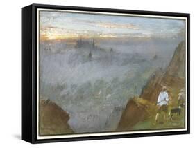 Edinburgh from Salisbury Crags, 1917-Albert Goodwin-Framed Stretched Canvas