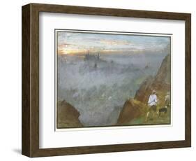 Edinburgh from Salisbury Crags, 1917-Albert Goodwin-Framed Giclee Print