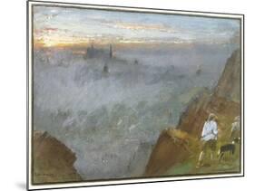 Edinburgh from Salisbury Crags, 1917-Albert Goodwin-Mounted Giclee Print