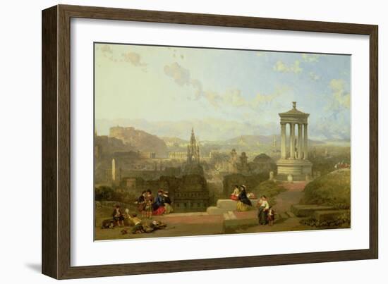 Edinburgh from the Calton Hill View Looking West, 1863-David Roberts-Framed Giclee Print