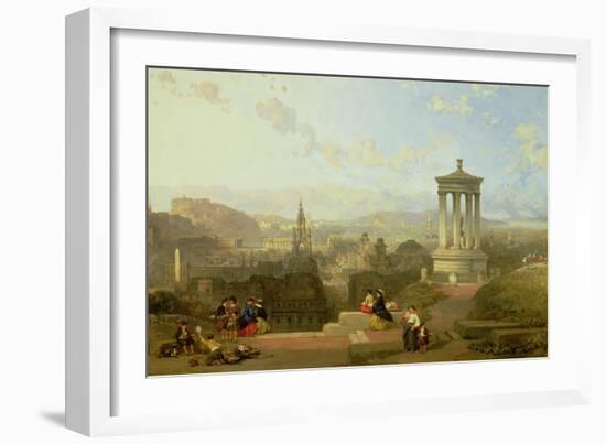 Edinburgh from the Calton Hill View Looking West, 1863-David Roberts-Framed Giclee Print