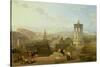 Edinburgh from the Calton Hill View Looking West, 1863-David Roberts-Stretched Canvas