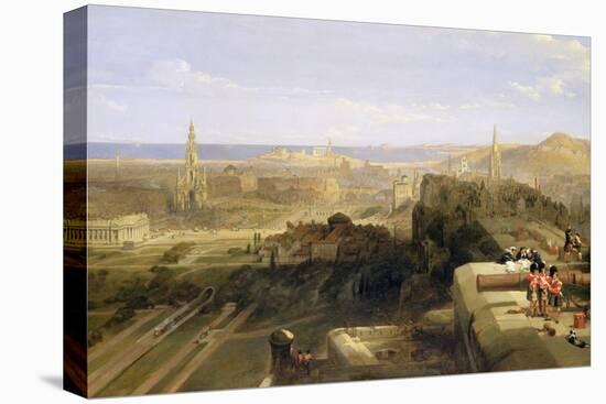 Edinburgh from the Castle, 1847-David Roberts-Stretched Canvas