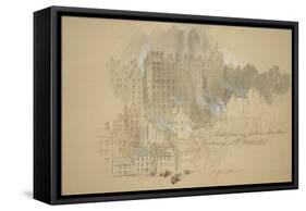 Edinburgh from The-John Gilbert-Framed Stretched Canvas