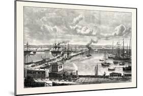 Edinburgh: Granton Harbour and Pier-null-Mounted Giclee Print