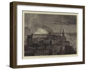 Edinburgh Illuminated, Viewed from the Calton Hill-Percy William Justyne-Framed Giclee Print