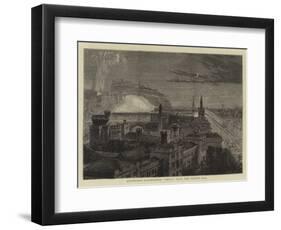 Edinburgh Illuminated, Viewed from the Calton Hill-Percy William Justyne-Framed Premium Giclee Print