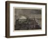 Edinburgh Illuminated, Viewed from the Calton Hill-Percy William Justyne-Framed Giclee Print