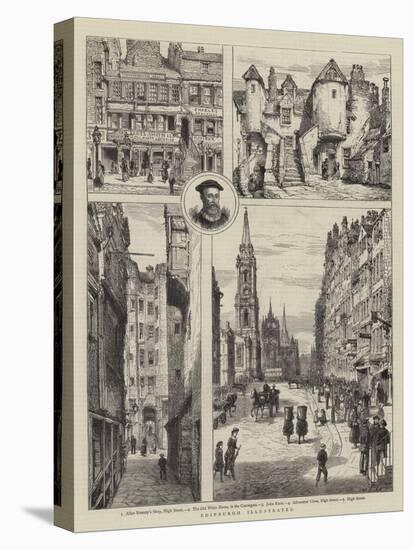 Edinburgh Illustrated-Henry William Brewer-Stretched Canvas