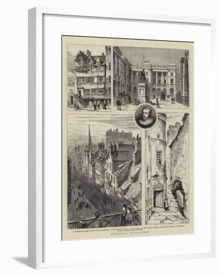 Edinburgh Illustrated-Henry William Brewer-Framed Giclee Print