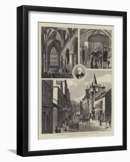 Edinburgh Illustrated-null-Framed Giclee Print
