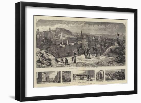 Edinburgh Illustrated-null-Framed Giclee Print