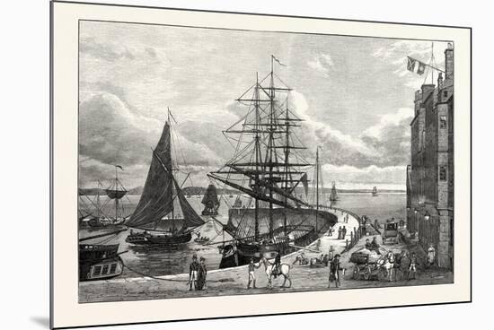 Edinburgh: Leith Pier and Harbour 1798-null-Mounted Giclee Print