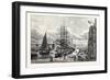 Edinburgh: Leith Pier and Harbour 1798-null-Framed Giclee Print