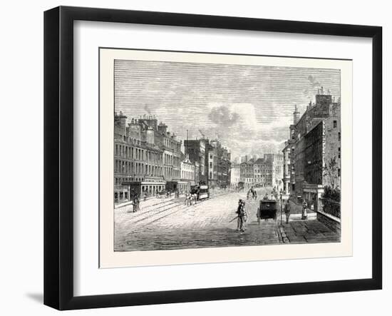 Edinburgh: Leith Walk from Gayfield Square Looking South-null-Framed Giclee Print