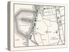 Edinburgh: Map of Granton and Neighbourhood-null-Stretched Canvas