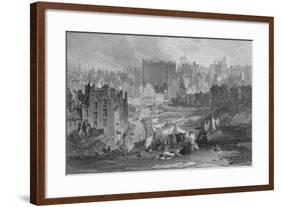 'Edinburgh Old Town from Princes Street', 1841-Thomas Dobbie-Framed Giclee Print